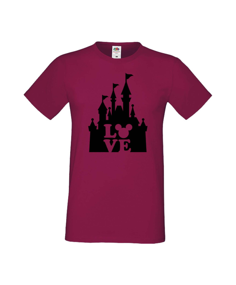 Мъжка Тениска Mickey Mouse Mickey Love Disney Castle Мъжка Тениска Mickey Mouse Mickey Love Disney Castle