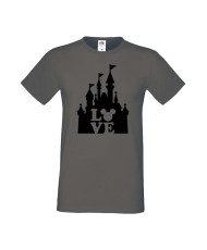 Мъжка Тениска Mickey Mouse Mickey Love Disney Castle