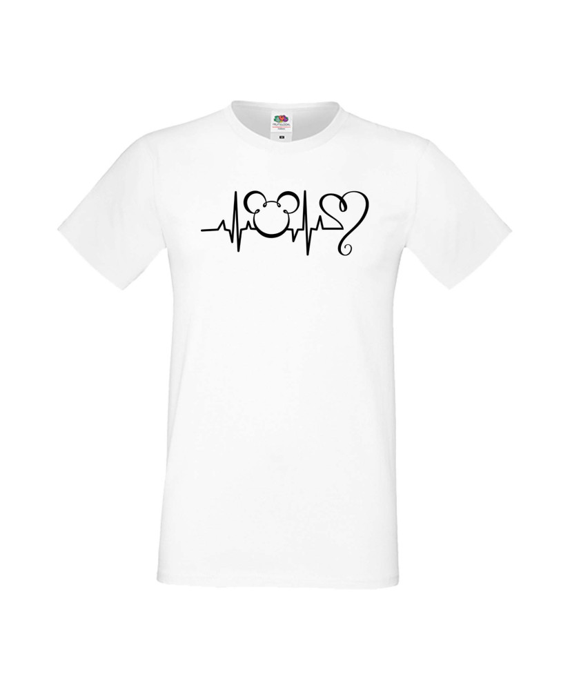 Мъжка Тениска Mickey Mouse Mickey Love Heartbeat 2 Мъжка Тениска Mickey Mouse Mickey Love Heartbeat 2