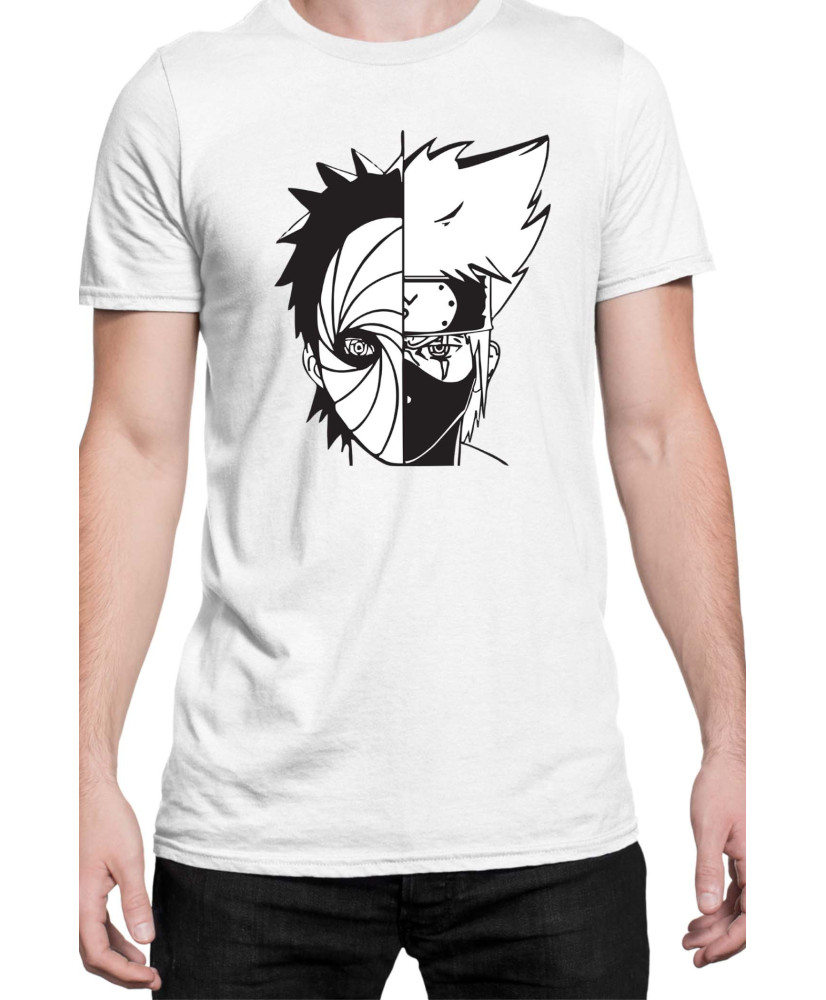 Мъжка Тениска Naruto Kakashi Vs Obito Мъжка Тениска Naruto Kakashi Vs Obito