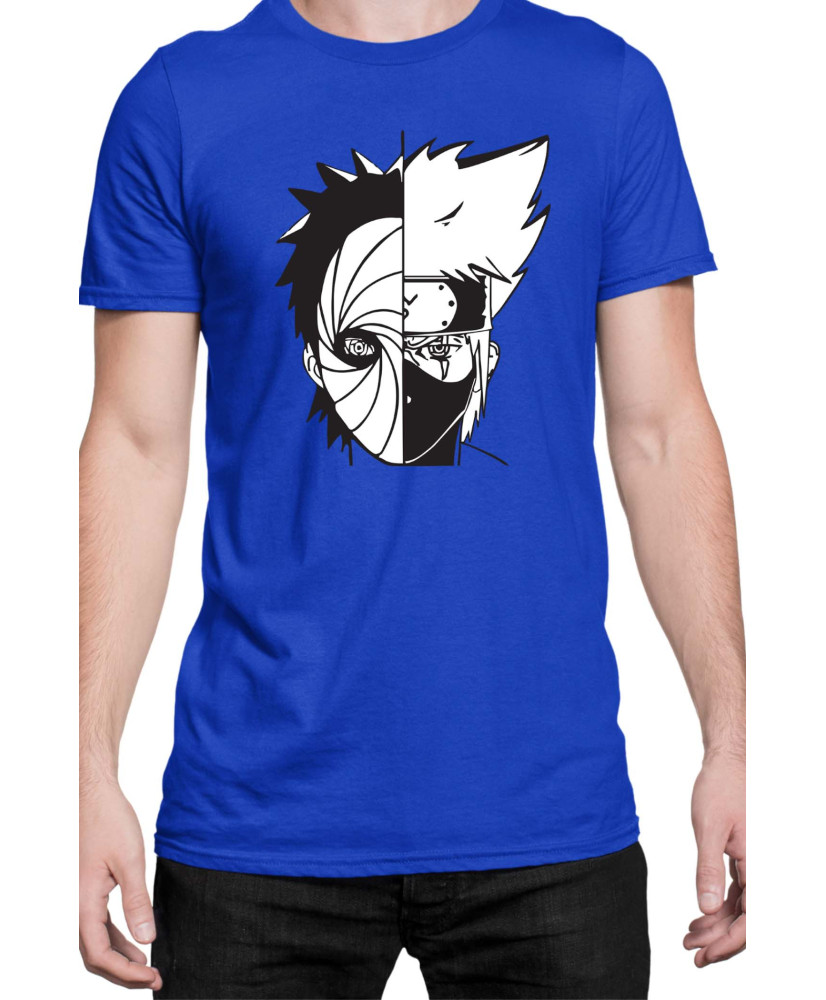 Мъжка Тениска Naruto Kakashi Vs Obito Мъжка Тениска Naruto Kakashi Vs Obito