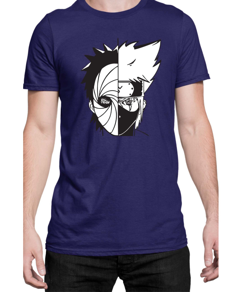 Мъжка Тениска Naruto Kakashi Vs Obito Мъжка Тениска Naruto Kakashi Vs Obito