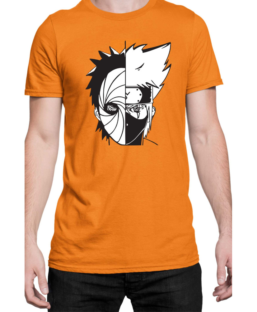 Мъжка Тениска Naruto Kakashi Vs Obito Мъжка Тениска Naruto Kakashi Vs Obito