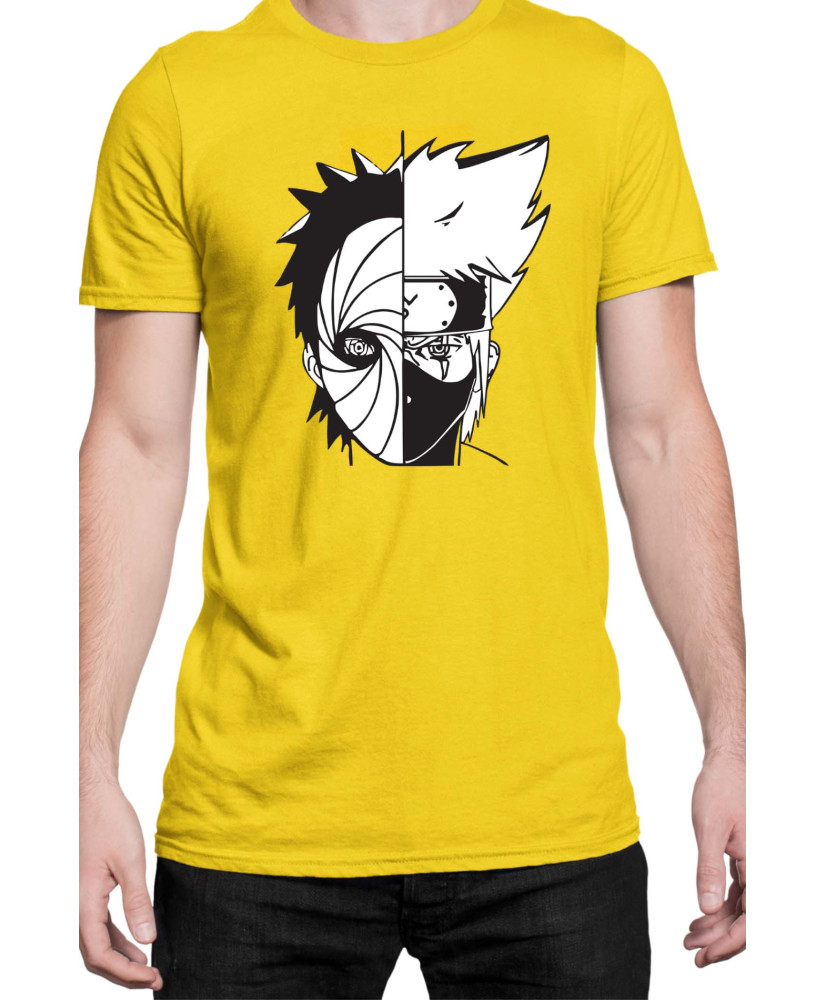 Мъжка Тениска Naruto Kakashi Vs Obito Мъжка Тениска Naruto Kakashi Vs Obito