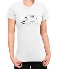 Дамска Тениска Nasa Space Theme Astronaut Ride Space Shuttle