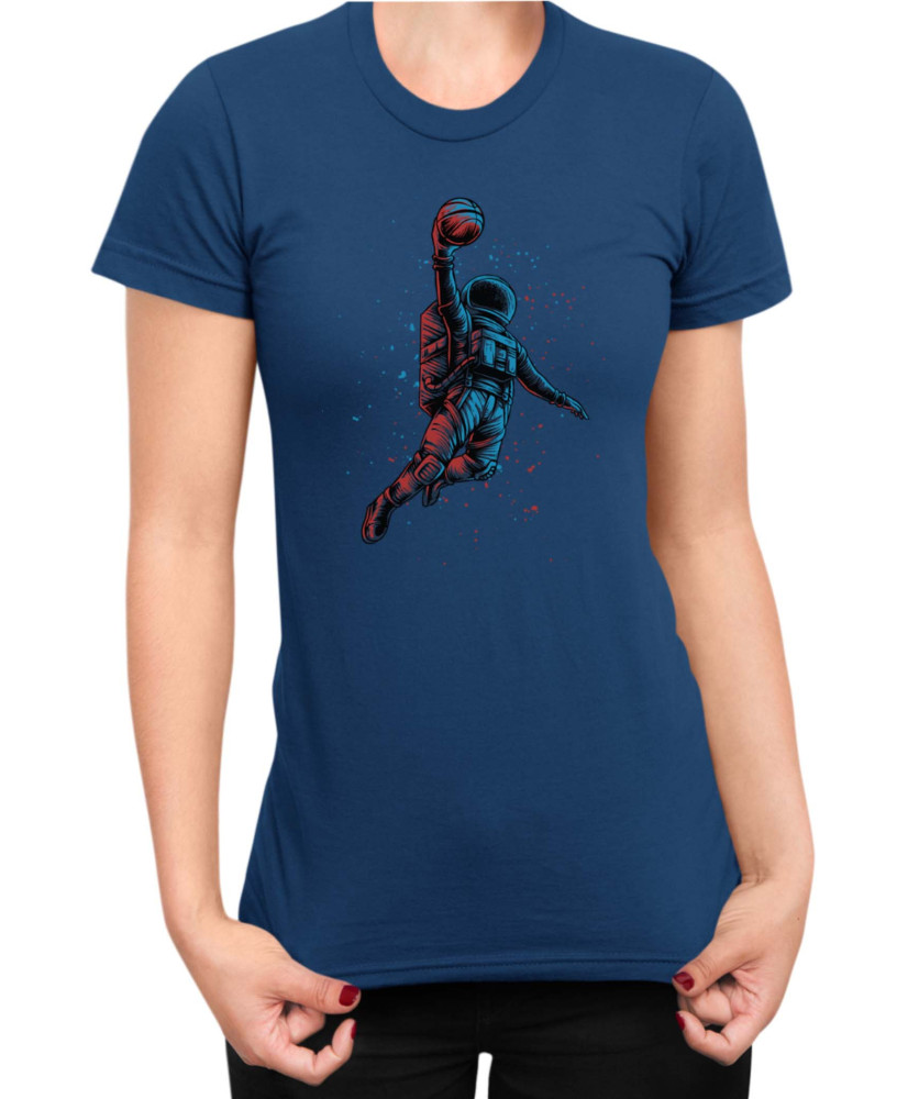 Дамска Тениска Nasa Space Theme Basketball Astronaut Дамска Тениска Nasa Space Theme Basketball Astronaut