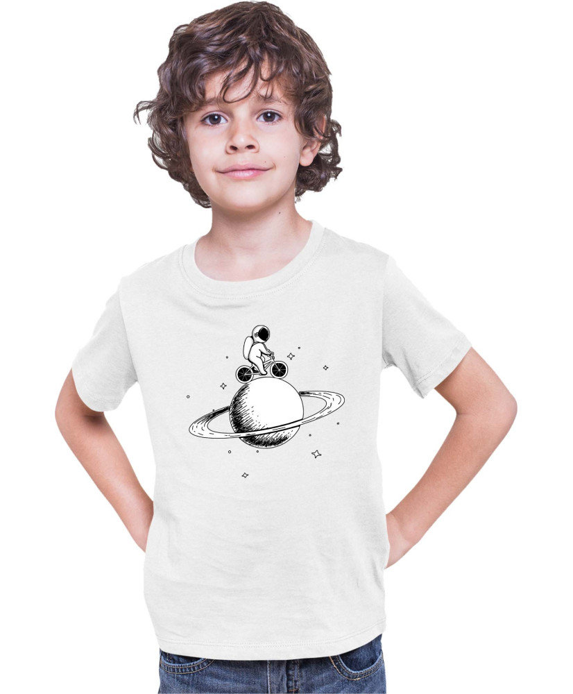 Детска Тениска Nasa Space Theme Astronaut Bike Saturn Детска Тениска Nasa Space Theme Astronaut Bike Saturn