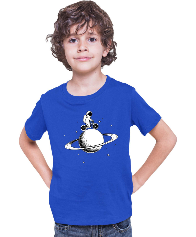 Детска Тениска Nasa Space Theme Astronaut Bike Saturn Детска Тениска Nasa Space Theme Astronaut Bike Saturn