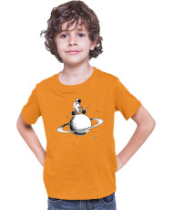 Детска Тениска Nasa Space Theme Astronaut Bike Saturn