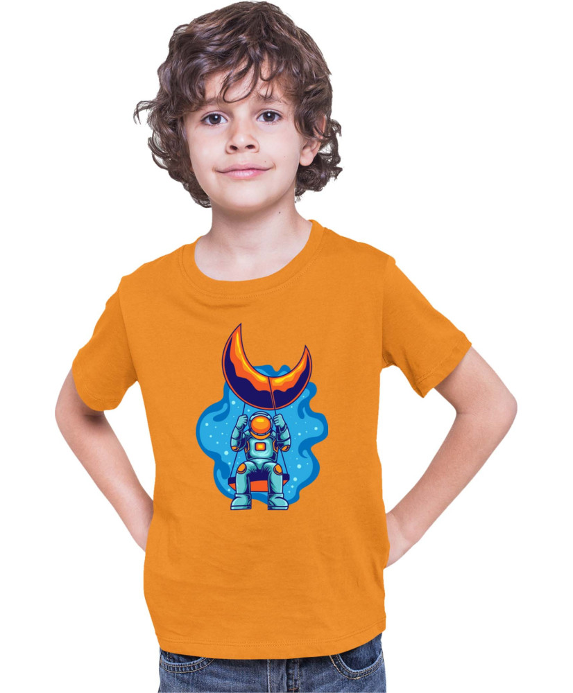 Детска Тениска Nasa Space Theme Astronaut Swing Moon