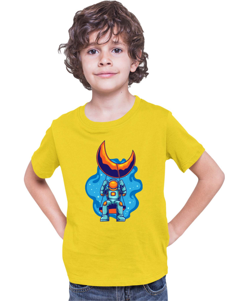 Детска Тениска Nasa Space Theme Astronaut Swing Moon