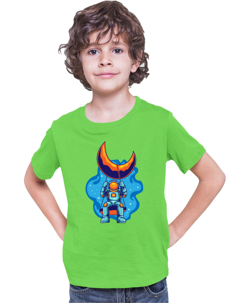 Детска Тениска Nasa Space Theme Astronaut Swing Moon