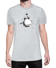 Мъжка Тениска Nasa Space Theme Astronaut Bike Saturn