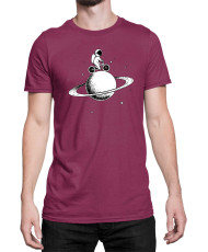 Мъжка Тениска Nasa Space Theme Astronaut Bike Saturn
