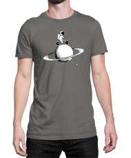 Мъжка Тениска Nasa Space Theme Astronaut Bike Saturn
