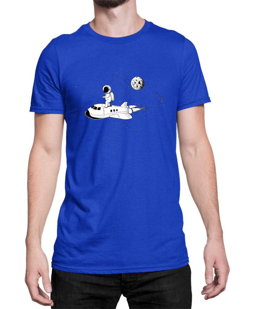 Мъжка Тениска Nasa Space Theme Astronaut Ride Space Shuttle