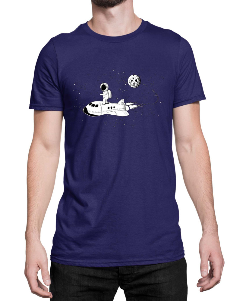 Мъжка Тениска Nasa Space Theme Astronaut Ride Space Shuttle