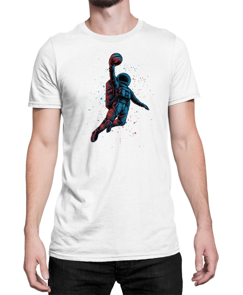 Мъжка Тениска Nasa Space Theme Basketball Astronaut