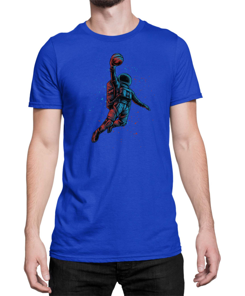 Мъжка Тениска Nasa Space Theme Basketball Astronaut