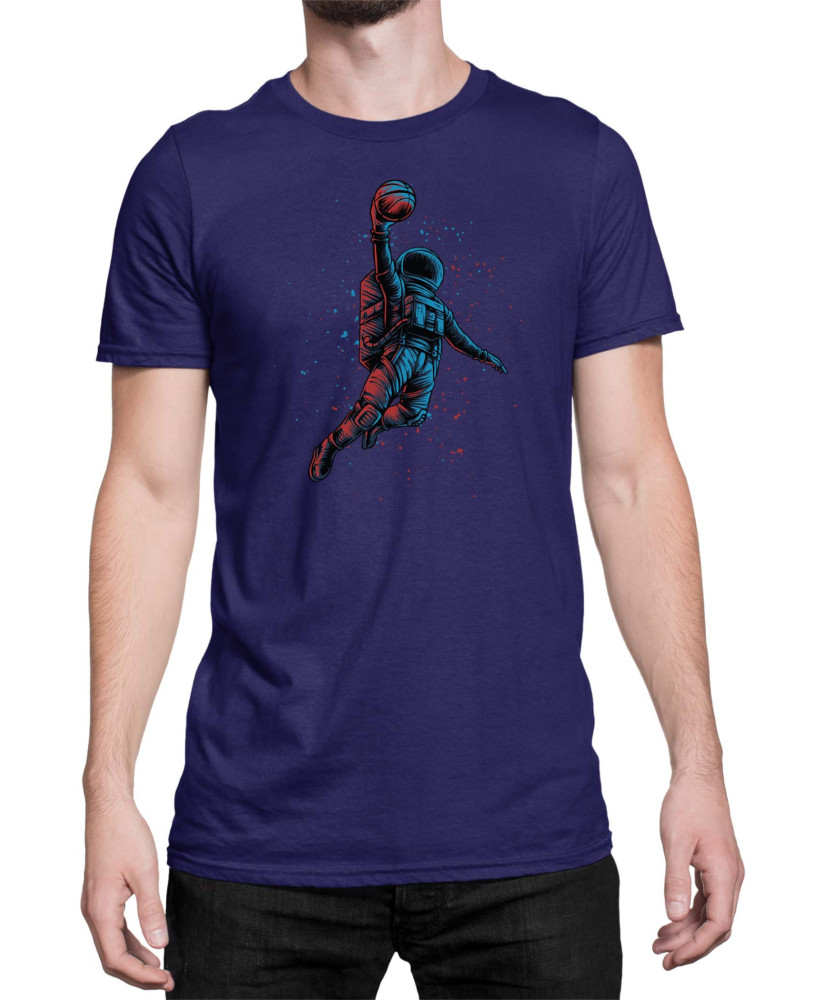 Мъжка Тениска Nasa Space Theme Basketball Astronaut