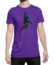 Мъжка Тениска Nasa Space Theme Basketball Astronaut