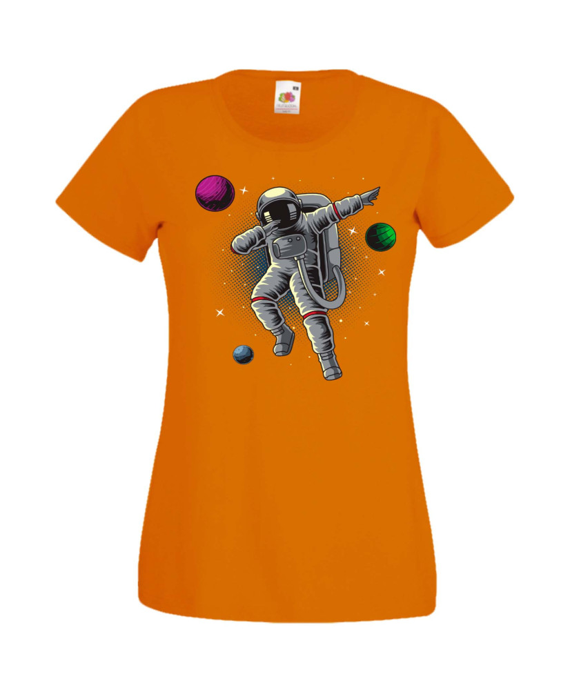 Дамска Тениска Nasa Space Theme Dabbing Astronaut