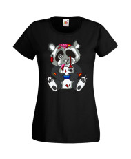 Дамска Геймърска Тениска Панда Геймър Panda Bear Zombi Gamer Stage 1