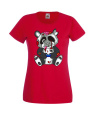 Дамска Геймърска Тениска Панда Геймър Panda Bear Zombi Gamer Stage 1