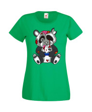 Дамска Геймърска Тениска Панда Геймър Panda Bear Zombi Gamer Stage 1