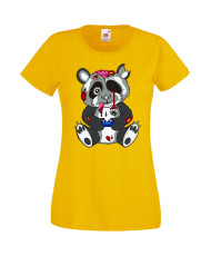 Дамска Геймърска Тениска Панда Геймър Panda Bear Zombi Gamer Stage 1