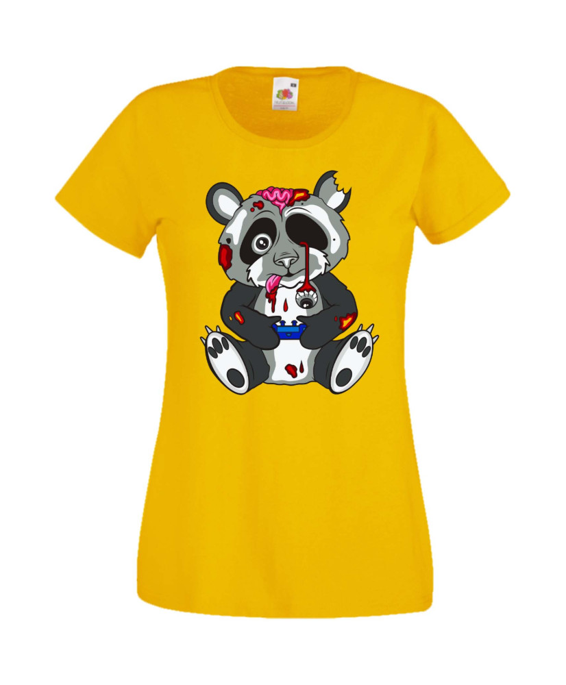 Дамска Геймърска Тениска Панда Геймър Panda Bear Zombi Gamer Stage 1