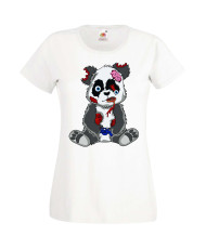 Дамска Геймърска Тениска Панда Геймър Panda Bear Zombi Gamer Stage 2