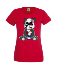 Дамска Геймърска Тениска Панда Геймър Panda Bear Zombi Gamer Stage 2