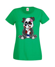 Дамска Геймърска Тениска Панда Геймър Panda Bear Zombi Gamer Stage 2