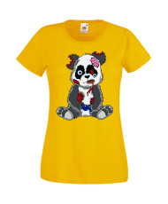 Дамска Геймърска Тениска Панда Геймър Panda Bear Zombi Gamer Stage 2