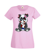 Дамска Геймърска Тениска Панда Геймър Panda Bear Zombi Gamer Stage 2