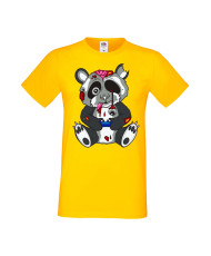 Мъжка Геймърска Тениска Панда Геймър Panda Bear Zombi Gamer Stage 1