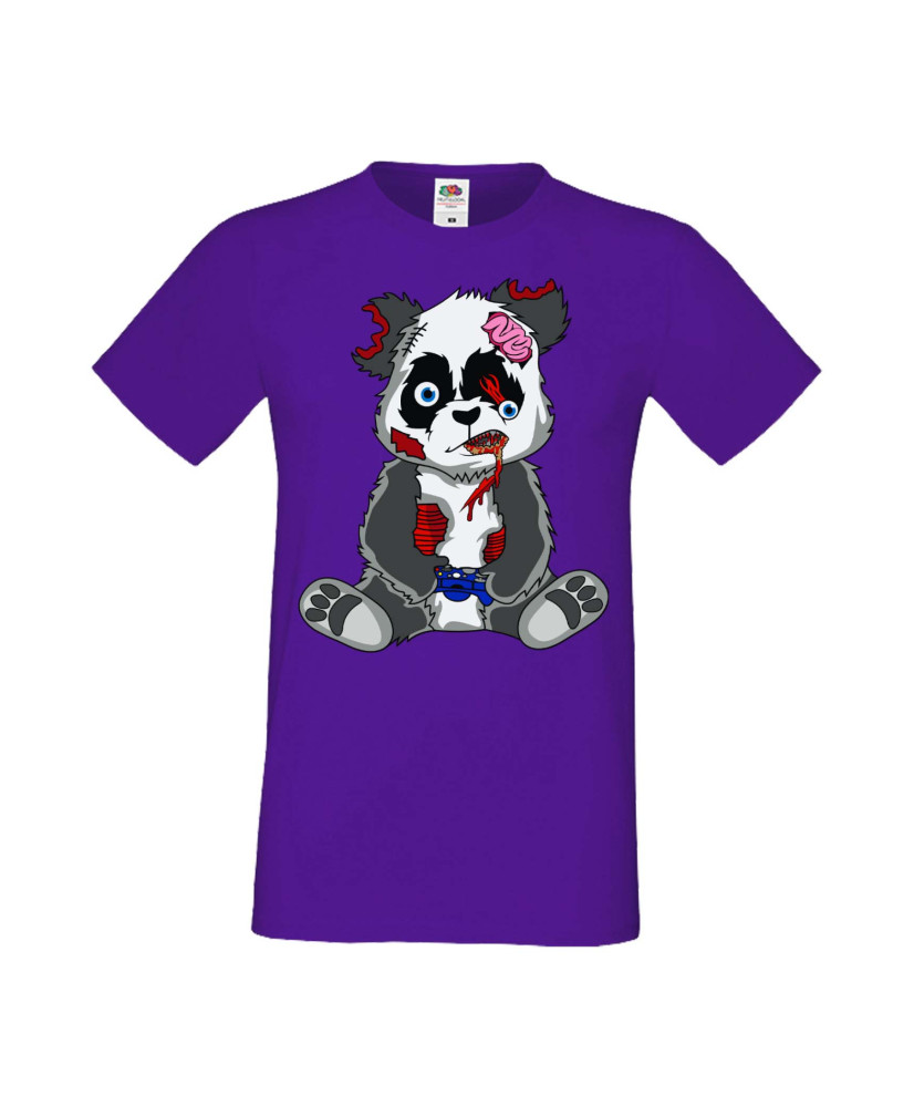 Мъжка Геймърска Тениска Панда Геймър Panda Bear Zombi Gamer Stage 2