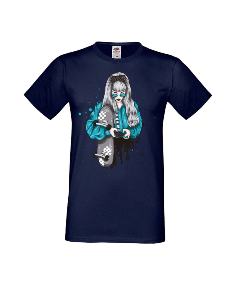 Мъжка Тениска Skateboard Scate Woman 1