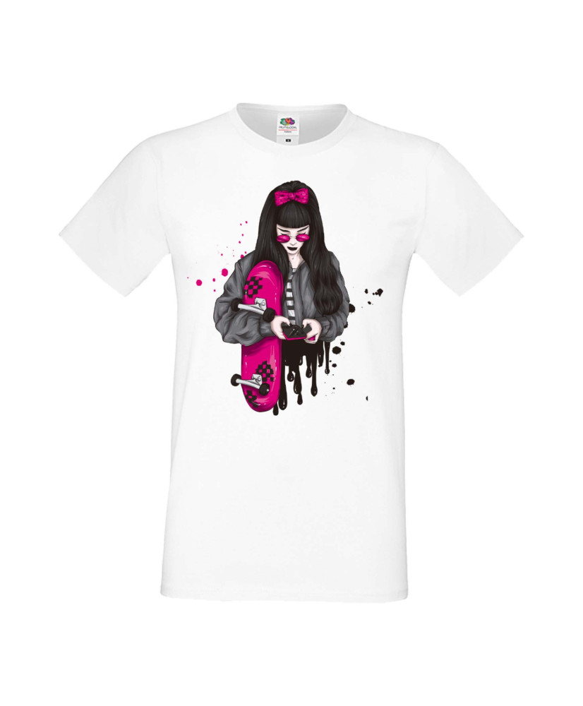 Мъжка Тениска Skateboard Scate Woman 2