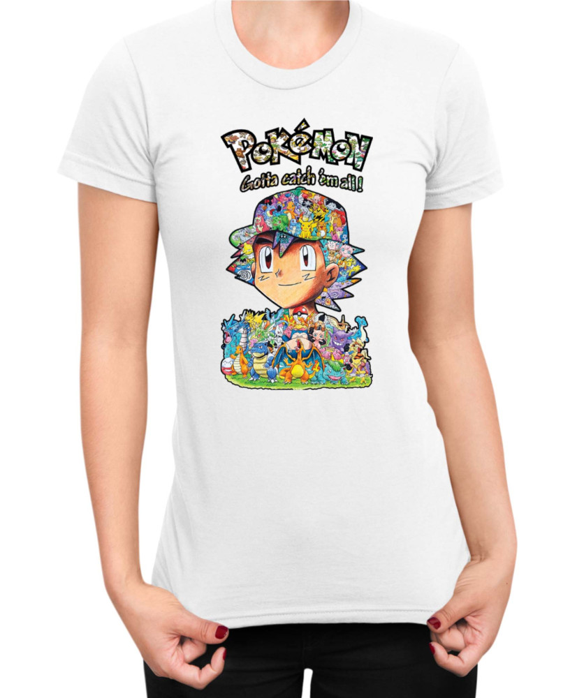 Дамска Тениска Japan Manga Anime Comics Pokemon 10 Дамска Тениска Japan Manga Anime Comics Pokemon 10
