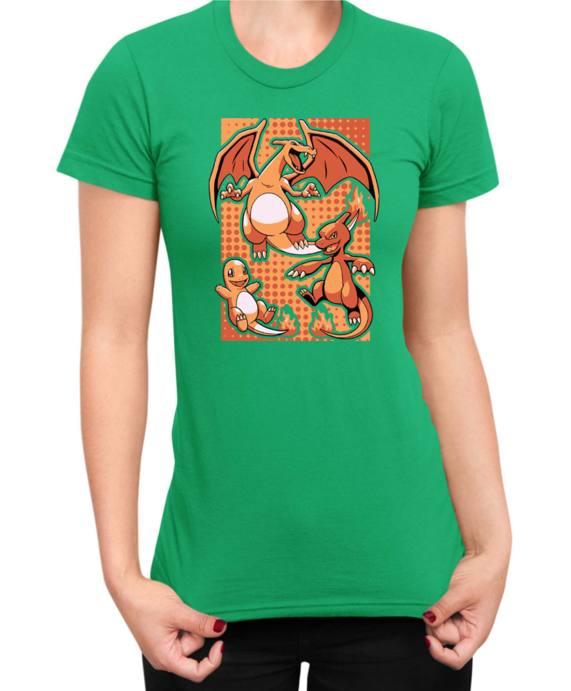 Дамска Тениска Japan Manga Anime Comics Pokemon Charizard 02 Дамска Тениска Japan Manga Anime Comics Pokemon Charizard 02