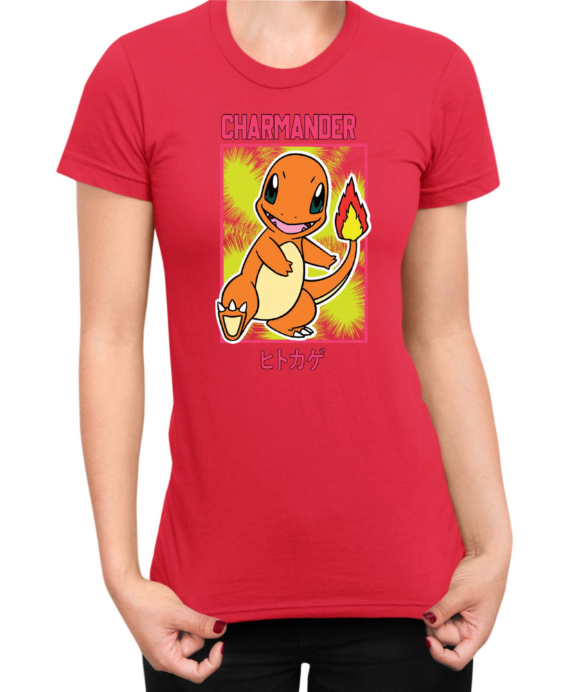 Дамска Тениска Japan Manga Anime Comics Pokemon Charmander 02 Дамска Тениска Japan Manga Anime Comics Pokemon Charmander 02