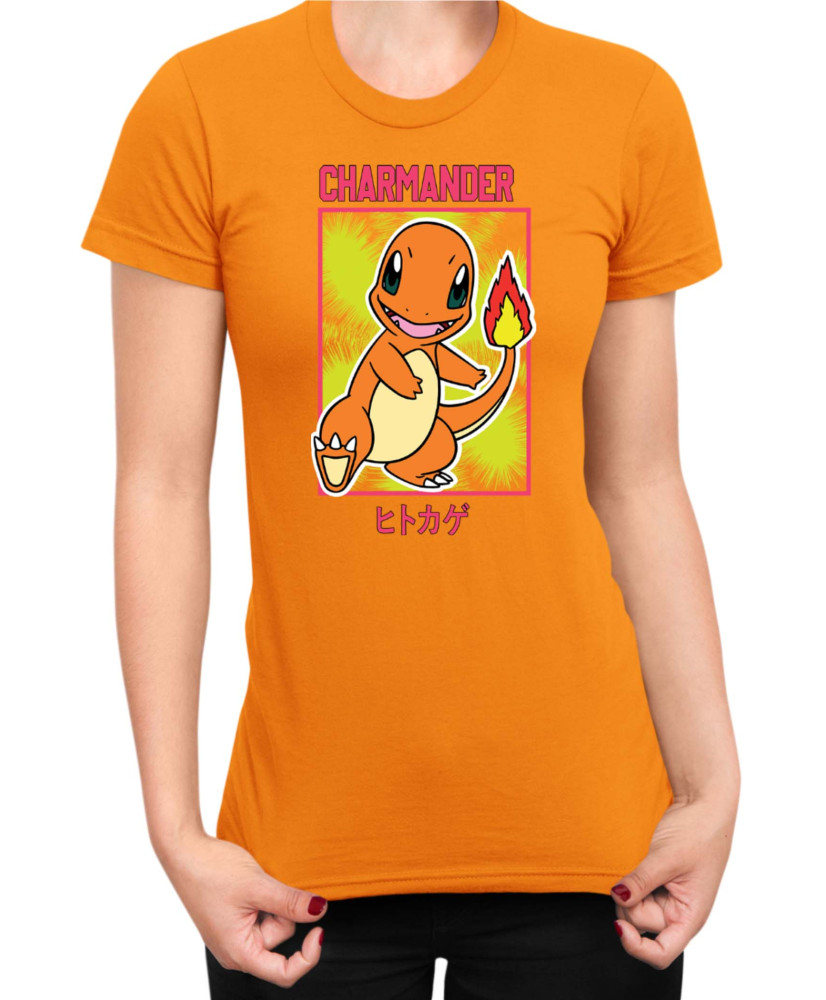Дамска Тениска Japan Manga Anime Comics Pokemon Charmander 02 Дамска Тениска Japan Manga Anime Comics Pokemon Charmander 02