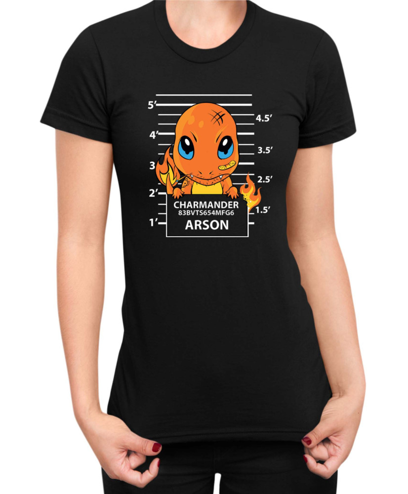 Дамска Тениска Japan Manga Anime Comics Pokemon Charmander Wanted