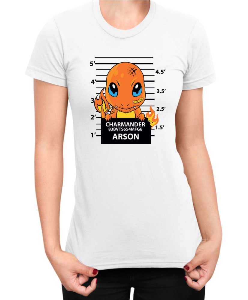 Дамска Тениска Japan Manga Anime Comics Pokemon Charmander Wanted