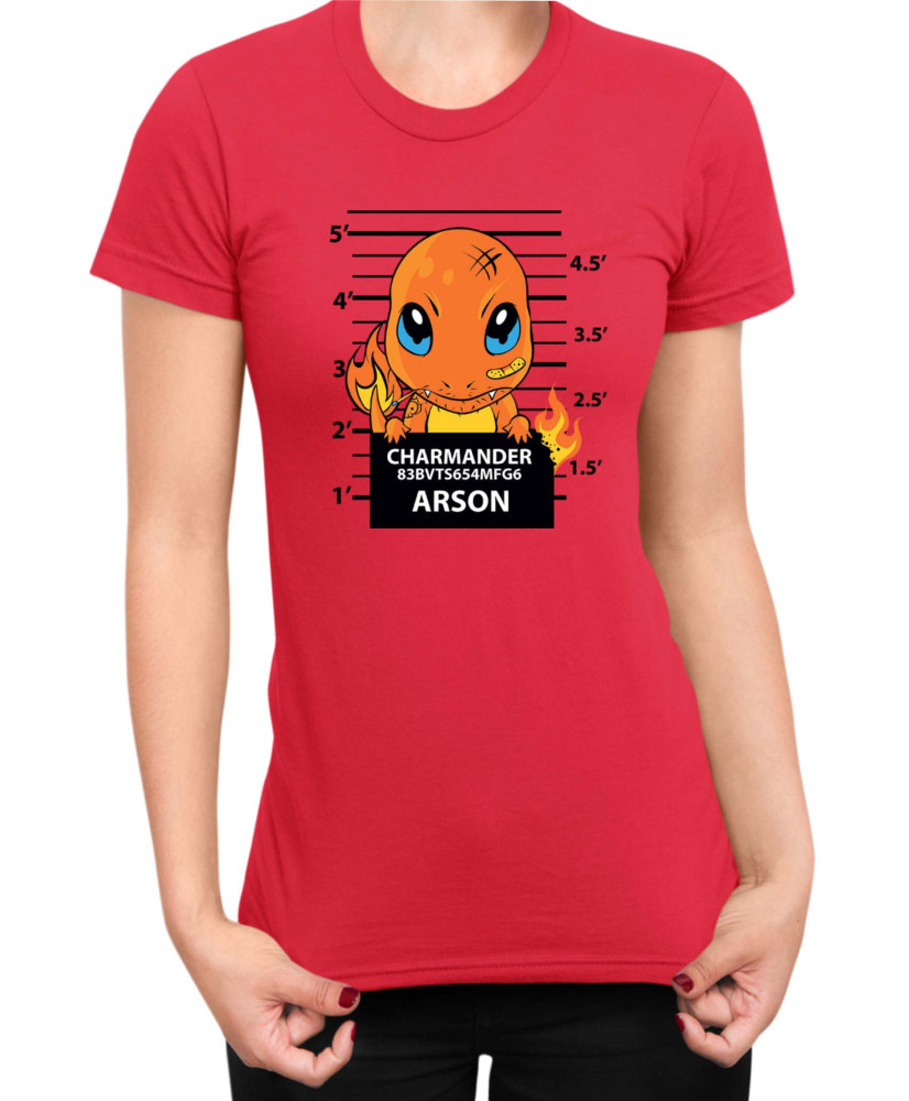 Дамска Тениска Japan Manga Anime Comics Pokemon Charmander Wanted