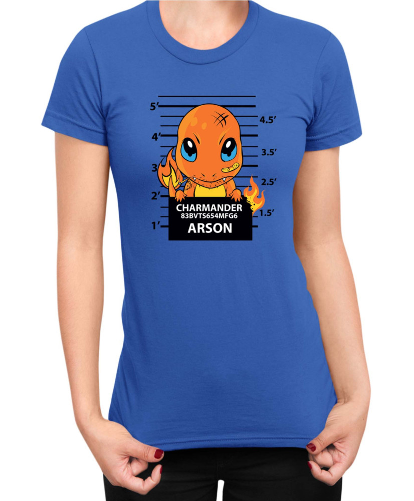 Дамска Тениска Japan Manga Anime Comics Pokemon Charmander Wanted