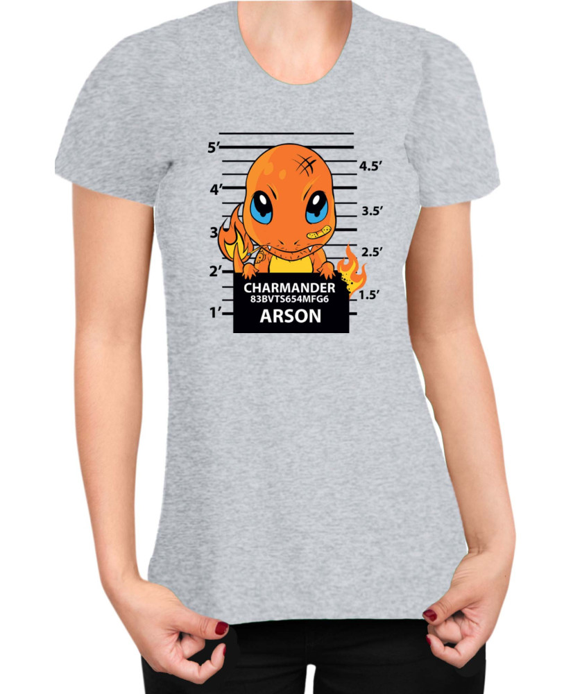 Дамска Тениска Japan Manga Anime Comics Pokemon Charmander Wanted
