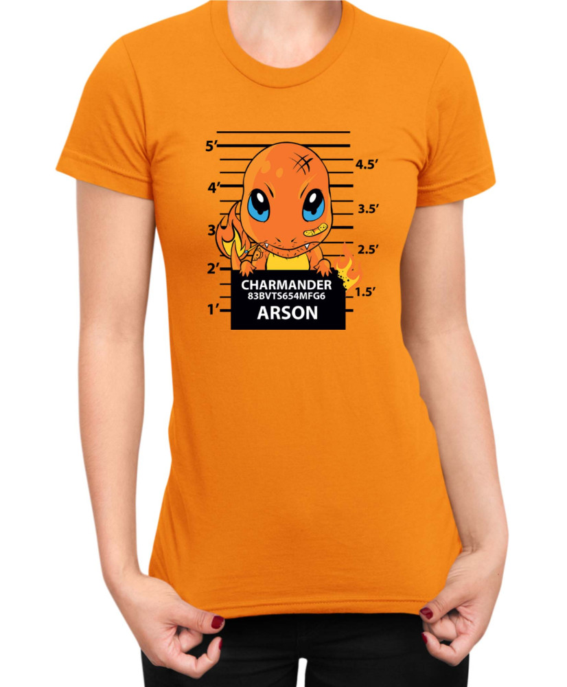 Дамска Тениска Japan Manga Anime Comics Pokemon Charmander Wanted Дамска Тениска Japan Manga Anime Comics Pokemon Charmander Wanted